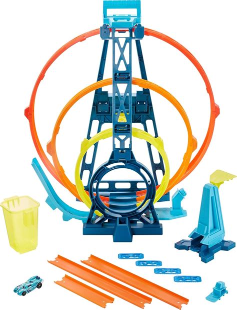 Hot Wheels Track Builder Triple Looping circuit à 3