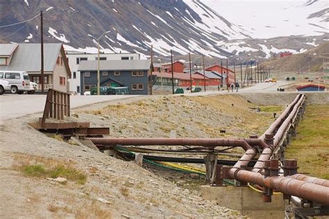 Snowmobiles In Longyearbyen Svalbard Editorial Stock Photo Image Of