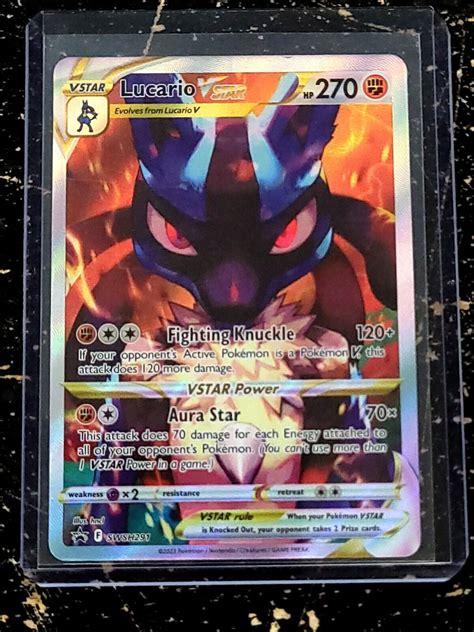 Pokemon Card Lucario Vstar Swsh Crown Zenith Etb Promo Card Nm