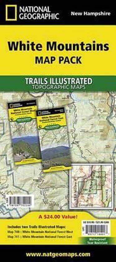 National Geographic White Mountain National Forest Map Pack Bundle Map