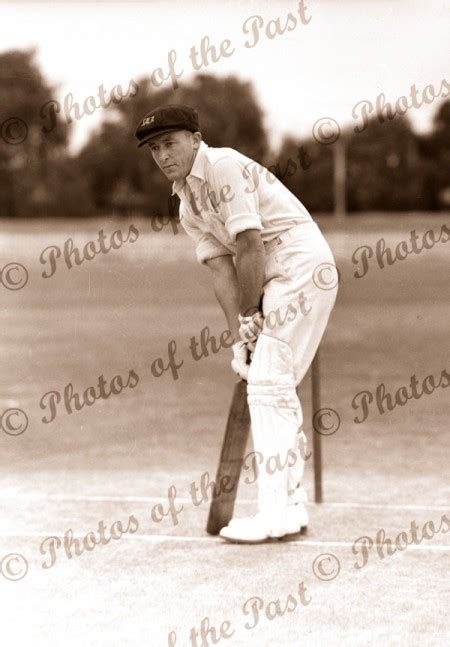 Australian Cricketer Ron Hammence With Bat C1936 Photos Of The Past