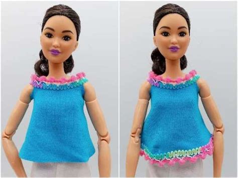 Barbie Top Free Pattern No Sew No Hem Sewing Barbie Clothes Diy