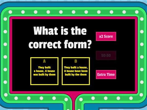 Active Voice Active Passive Gameshow Quiz