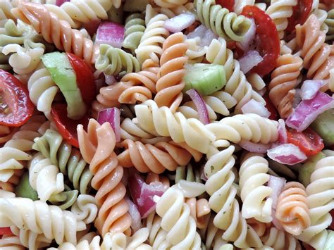 Easy Garden Rotini Pasta Salad Food Side Dish Recipes Easy Meals