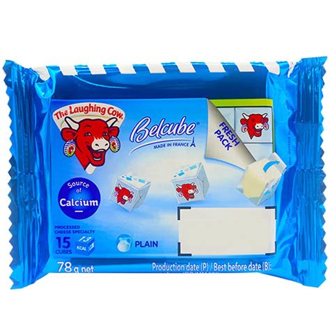 Jual The Laughing Cow Belcube Cheese Spread Plain [15 Cubes 78gram