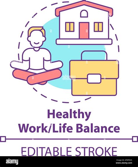 Healthy work-life balance concept icon Stock Vector Image & Art - Alamy