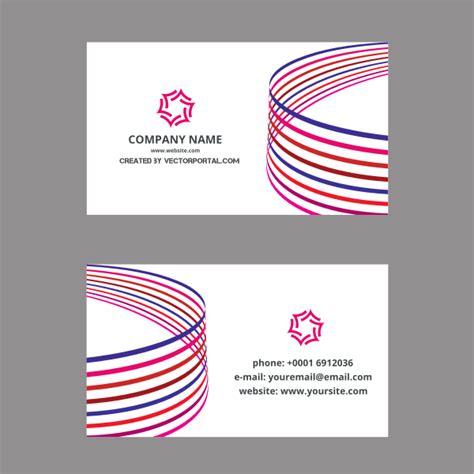 Business Card Template Design 2 Free Svg