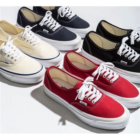 VANS VAULT OG Authentic LX 帆布鞋 滑板鞋 潮流滑板 正品代購 高端支線 工裝 黑白藍紅 蝦皮購物