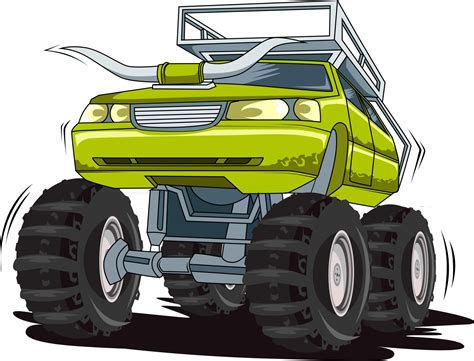 green monster truck hand drawing 2687268 Vector Art at Vecteezy