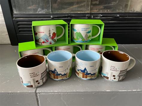 Rare Collection You Are Here Starbucks 14 Oz Mugs Etsy