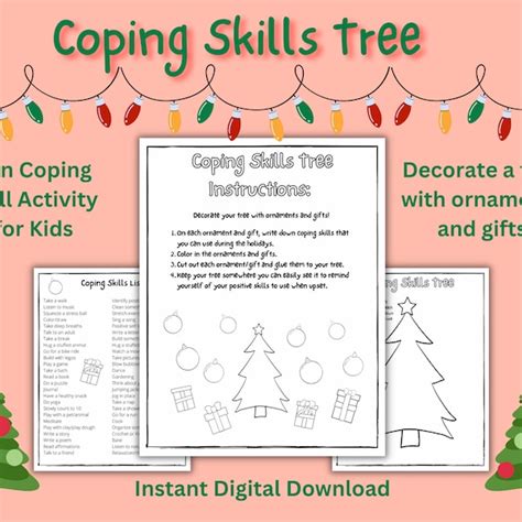 Coping Skill Worksheet Etsy