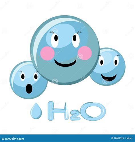 Cartoon Illustration Of Water Molecule | CartoonDealer.com #78851526