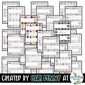 Math Academic Board Games by Kindergarten Busy Bees | TpT