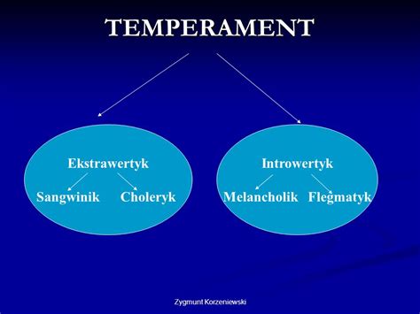 Temat Porównanie Czterech typów Temperamentów Zygmunt Korzeniewski