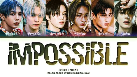 Riize Impossible Lyrics Impossible Color Coded Lyrics Youtube