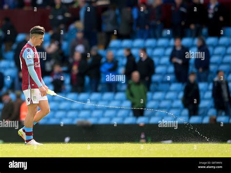 Aston Villa S Jack Grealish Squirts His Water Bottle In Frustration