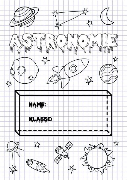 Astronomie Deckblatt Zum Ausdrucken Kostenlose PDF Vorlagen