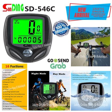 Jual Speedometer Sepeda Wireless Sunding Sd C Backlight Original Di