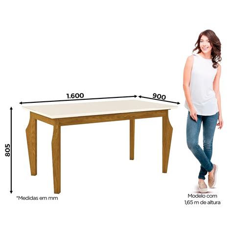 Conjunto Mesa de Jantar Retangular Bel e 6 Cadeiras Vitória H02 Nature