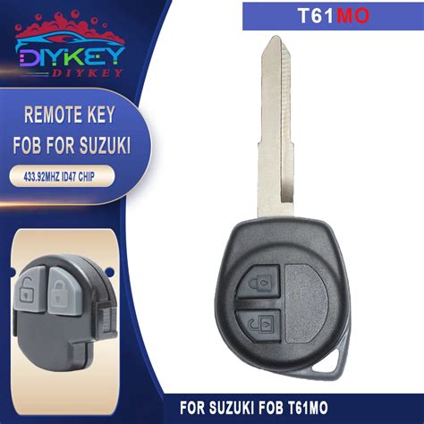 DIYKEY Model T61M0 T61MO 433 9MHz FSK For Suzuki 2 Button Remote