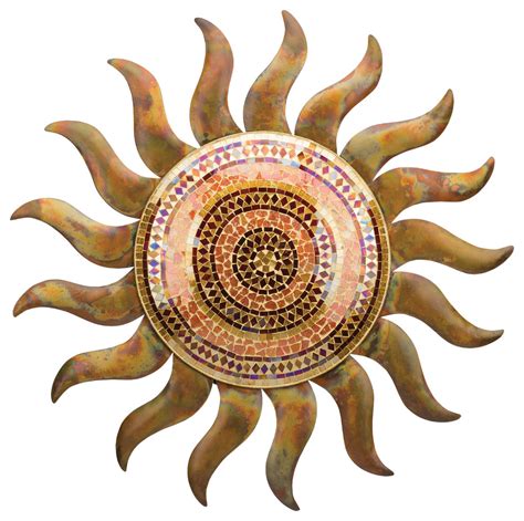 Flamed Copper Sun Wall Decor 29 Contemporary Outdoor Wall Art By