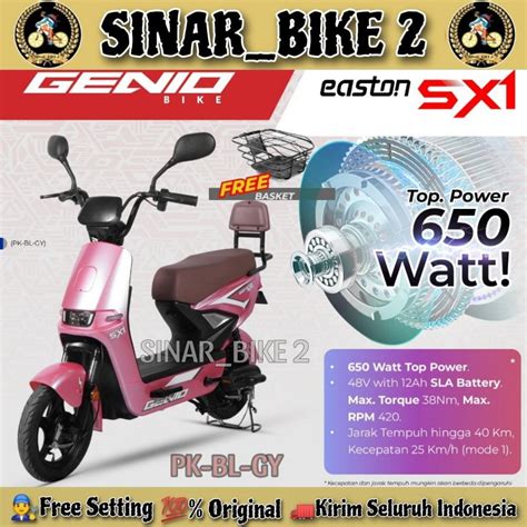 Jual Sepeda Listrik Genio Easton Sx By United Watt Electric E