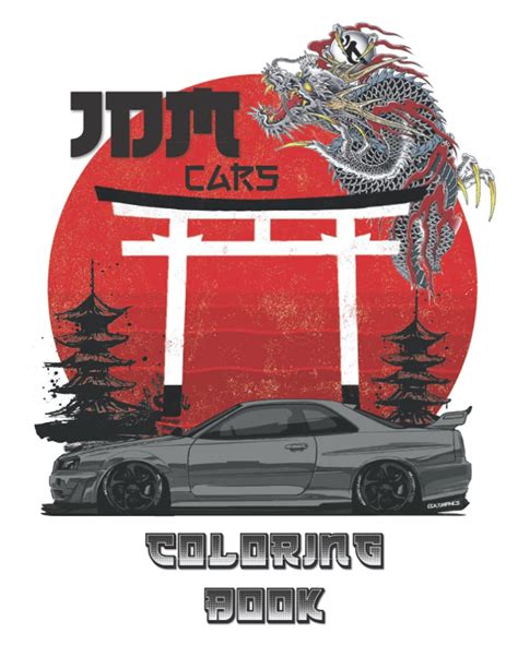 Buy JDM CARS Coloring Book 40 Best Of Japanese Model Cars Ever Made