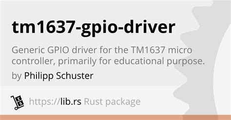 Tm Gpio Driver Embedded Dev In Rust Lib Rs