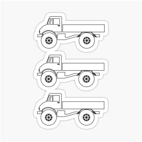 Unimog Silhouette Sticker By Groenendijk Redbubble