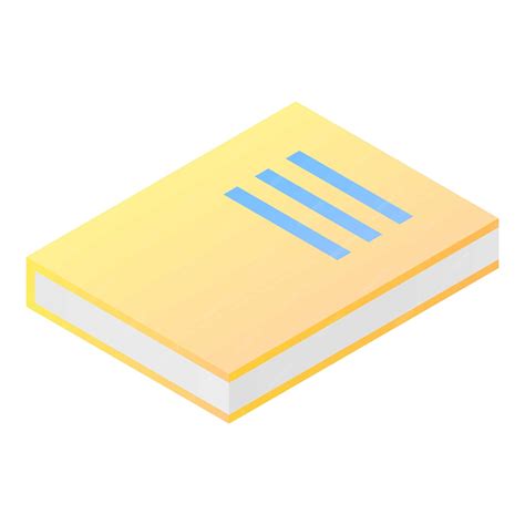 Premium Vector Yellow Book Icon Isometric Of Yellow Book Vector Icon