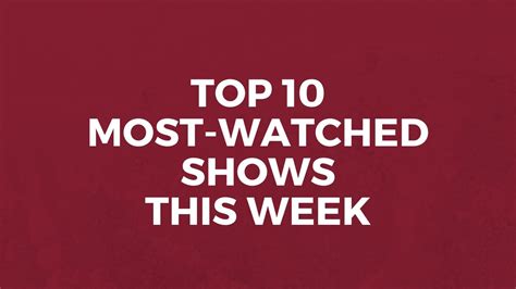 This Weeks Top Most Watched Tv Shows On Reelgood Tvshowpilot