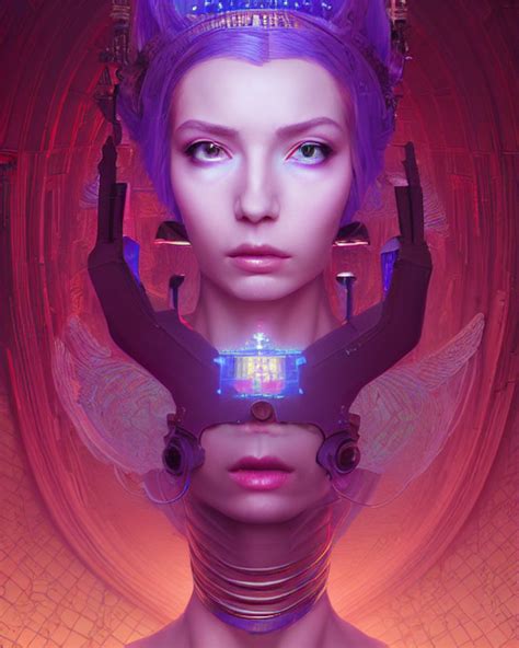 Krea Ai Highly Detailed Surreal Vfx Portrait Of A Cyberpun