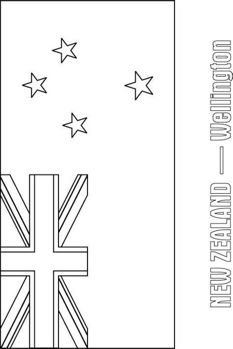 New Zealand flag coloring page | Download Free New Zealand flag ...