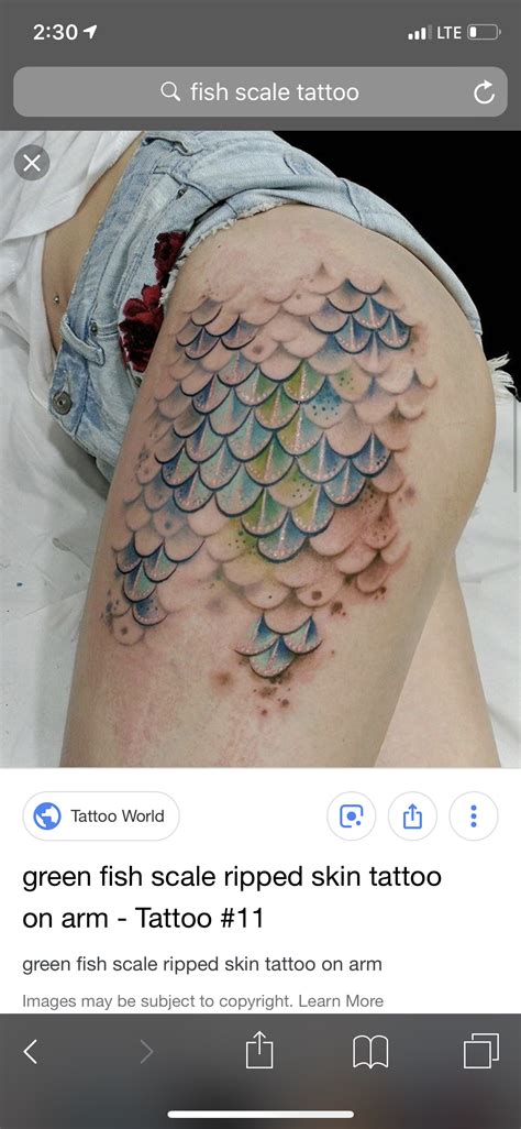 fish scales pattern tattoo