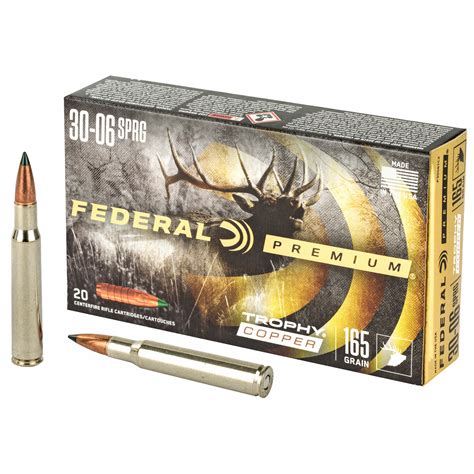 Federal Premium 30 06 165 Grain Trophy Copper 20 Rds