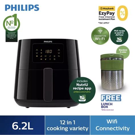 Philips Essential Connected Airfryer XL 6 2Liter HD9280 91 HD9270 91