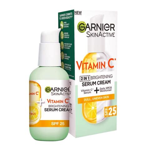 Garnier Skin Active Vitamin C 2in1 Brightening Serum Cream with SPF 25 ...