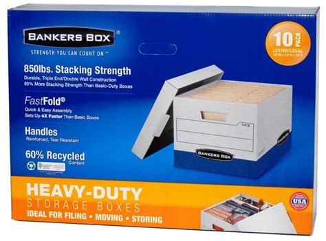 Bankers Box Heavy-Duty Storage Boxes Letter/Legal Size - Walmart.com - Walmart.com