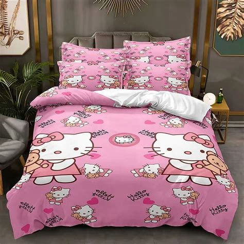 Hello Kitty Bedding Set Quilt Duvet Sanrio Melody Cinnamoroll Cover