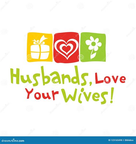 Christian Print. Husbands, Love Your Wives Stock Vector - Illustration ...