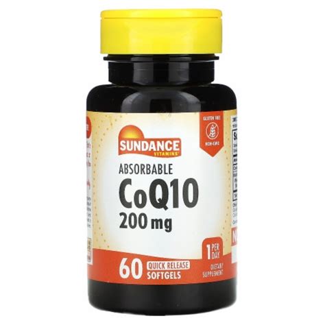 Sundance Vitamins Absorbable Coq10 200 Mg 60 Quick Release Softgels 60 Count Fred Meyer