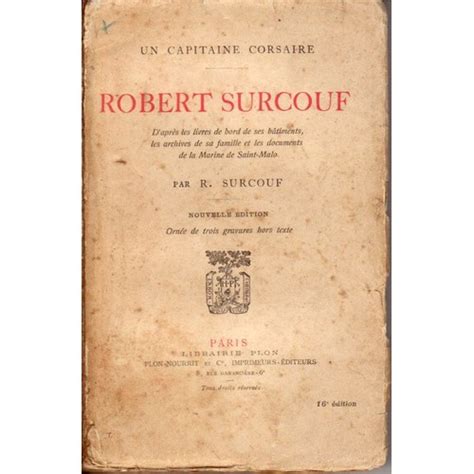 Un Capitaine Corsaire Robert Surcouf Livre Ancien Rakuten