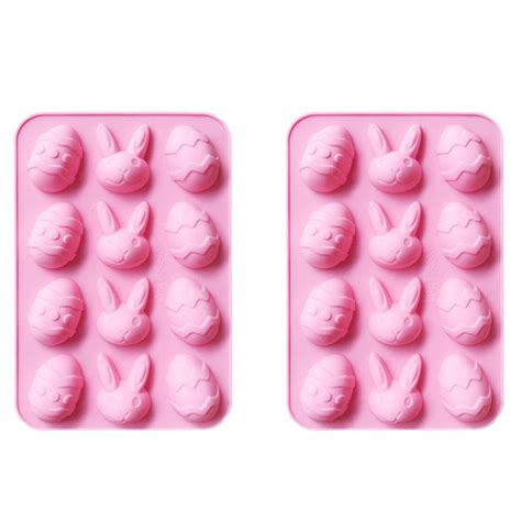 Cake Pans And Molds Easter Bunny Silicone Eggs Chocolate Cake Soap Mold Baking Ice Tray Mould