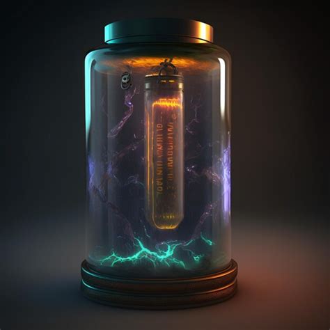 Premium Ai Image There Is A Glass Jar With A Light Inside Of It Generative Ai