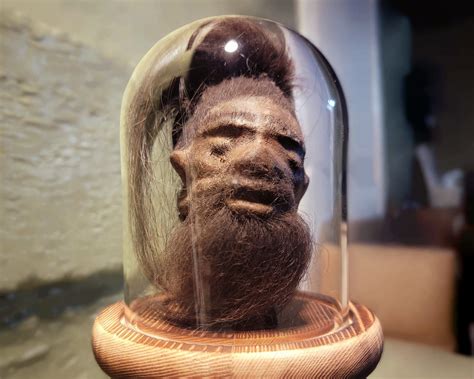 Miniature Shrunken Head, Real Leather and Hair, 3 Inch ...