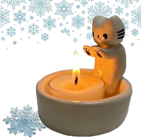 Cat Candle Holder Cat Warming Paws Candle Holder Kitten Tea Light