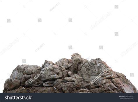 Cliff Stone Isolated On White Background Stock Photo 1828590218