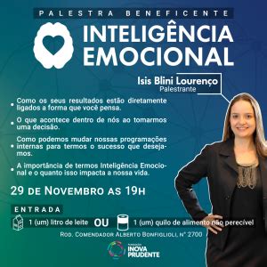 Palestra Beneficente Intelig Ncia Emocional Inova Prudente