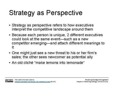 Mastering Strategic Management Chapter 1 Mastering Strategy Art