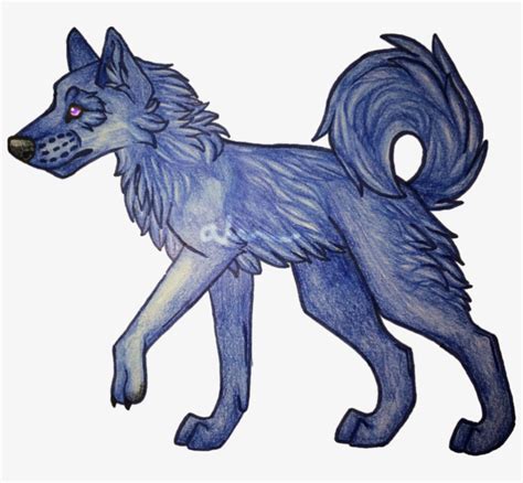 Blue Wolf Drawing By Aerwa On Deviantart - 1024x768 PNG Download - PNGkit